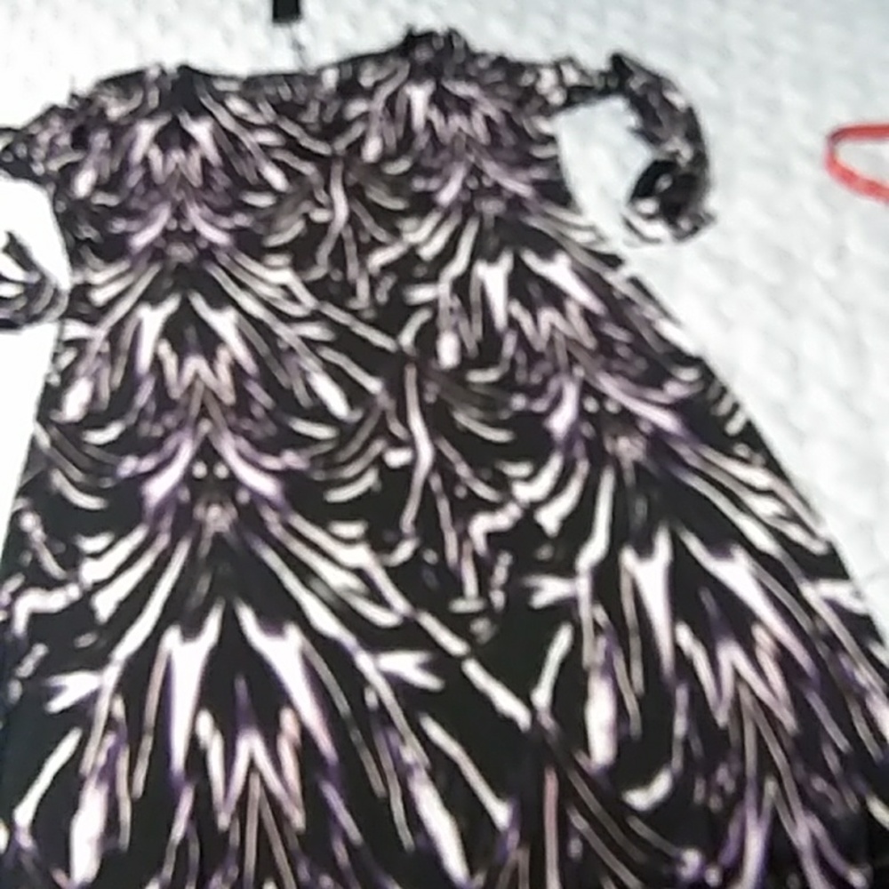 Vertigo Long Sleeve Marbleized Maxi Dress